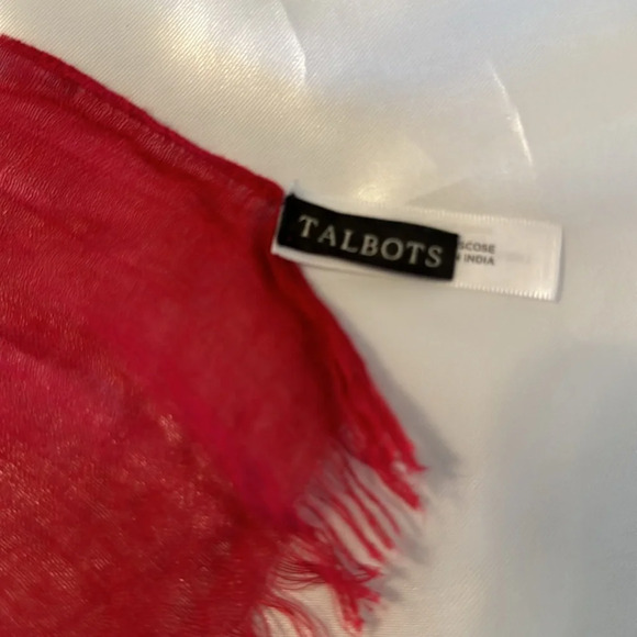 ♥️ Talbots Vintage Red & white polkadot, scarf, and belt and tassel necklace ♥️ - Picture 4 of 9